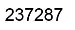 Number 237287 black image