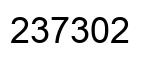 Number 237302 black image