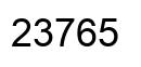 Number 23765 black image