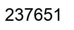 Number 237651 black image