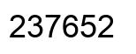 Number 237652 black image