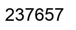 Number 237657 black image
