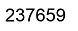 Number 237659 black image