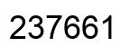Number 237661 black image