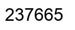 Number 237665 black image