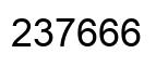 Number 237666 black image