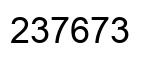 Number 237673 black image