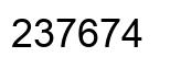 Number 237674 black image