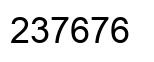 Number 237676 black image