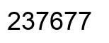 Number 237677 black image