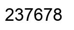 Number 237678 black image