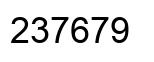 Number 237679 black image