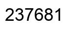 Number 237681 black image