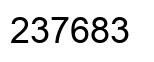 Number 237683 black image