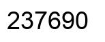 Number 237690 black image