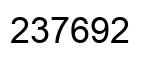 Number 237692 black image