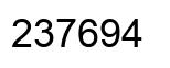 Number 237694 black image