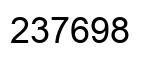 Número 237698 imagen negro