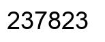 Number 237823 black image