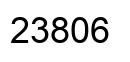 Number 23806 black image