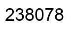 Number 238078 black image