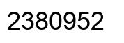 Number 2380952 black image