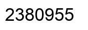 Number 2380955 black image