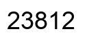 Number 23812 black image