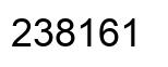 Number 238161 black image