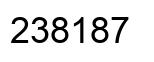 Number 238187 black image