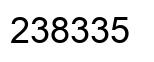 Number 238335 black image
