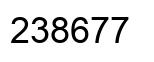 Number 238677 black image