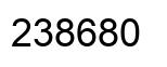 Number 238680 black image