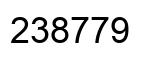 Number 238779 black image