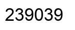 Number 239039 black image