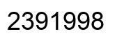 Number 2391998 black image