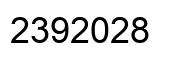 Number 2392028 black image