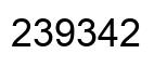 Number 239342 black image