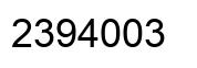 Número 2394003 imagen negro