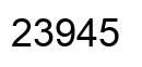 Number 23945 black image