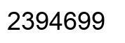 Number 2394699 black image