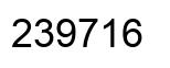 Number 239716 black image