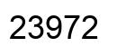 Number 23972 black image