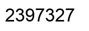 Número 2397327 imagen negro