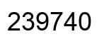Number 239740 black image
