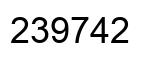 Number 239742 black image