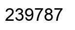 Number 239787 black image