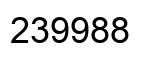 Number 239988 black image