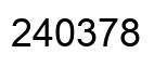 Number 240378 black image