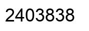Number 2403838 black image